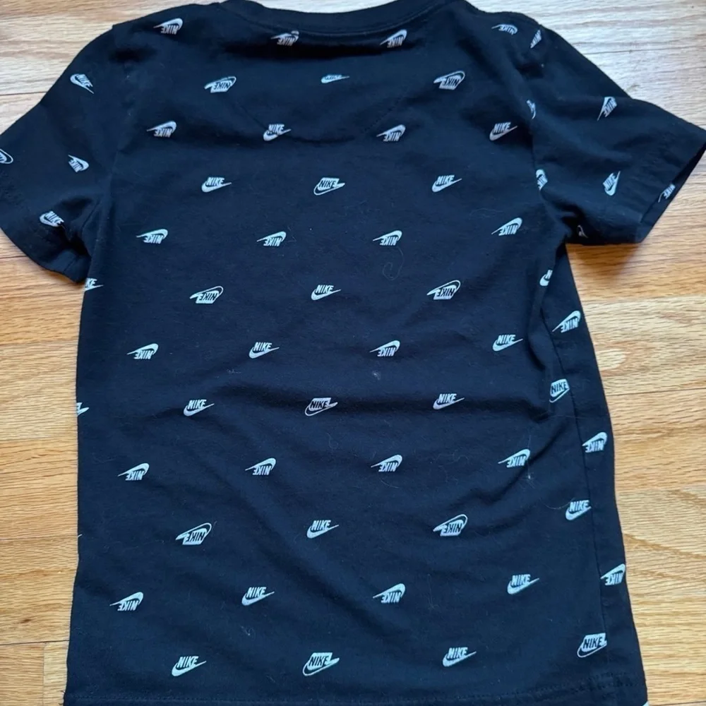 Nike Black and Red Short Sleeve Tees with All-Over Logo